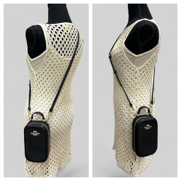 EUC Coach Women’s Black CB854 IMBLK EVA Phone Case Shoulder Bag - Picture 4 of 16